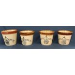 4 Edwardian stoneware Maypole Dairy measures: 1x 4lb, 3 x 3lb
