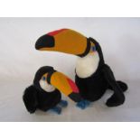 'Big Arthur' and 'Little Arthur' Guinness toucan teddies exclusively from James Blackmore ltd