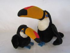 'Big Arthur' and 'Little Arthur' Guinness toucan teddies exclusively from James Blackmore ltd