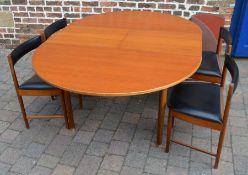 Retro MacKintosh draw leaf table & 4 chairs