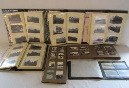 4 large photograph albums filled with train pictures, and 3 family photograph albums of Burma