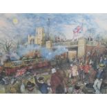 Colin Carr limited edition 5/750 signed print '150 Years of the Railways' Grimsby 1848-1998