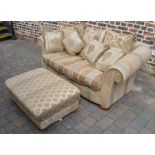 Large good quality front sprung sofa (purchased from Lee's of Grimsby) approx. width 196cm with