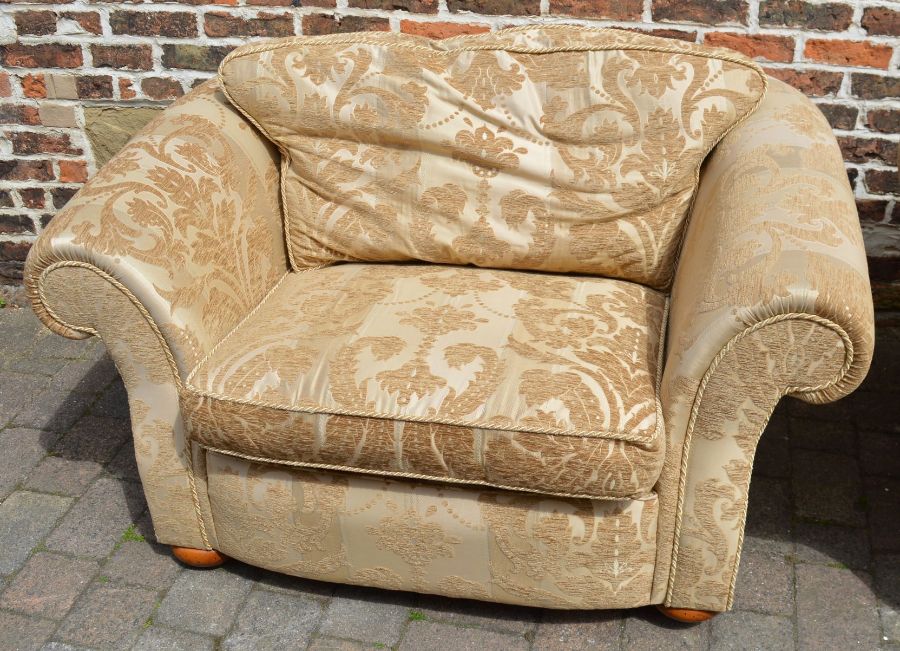 Pair of very good quality large front sprung arm chairs purchased from Lee's of Grimsby. Approx. - Image 2 of 3