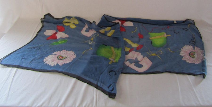 Christian Dior silk chiffon scarf