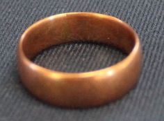 9ct rose gold wedding band 4.4g size P/Q