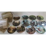 Set of 8 Knowles China The Stately Owls Collection plates with certificates & 12 Royal Doulton