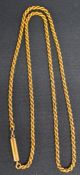 9ct gold rope twist necklace 10.4g