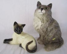 2 Beswick cats 1558 Siamese and 1867 Persian
