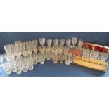 Glasses including shotglasses and Luminarc red glass