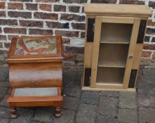 Victorian commode & a pine bathroom cabinet