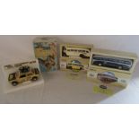 Polistil East African Safari Fiat 128 rally car, Corgi Burlingham Seagull Woods and 97825 Daimler