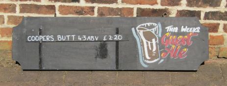 Hanging bar sign approx. 122cm x 33cm