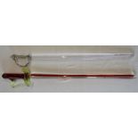 2 glass swords - clear glass sword, the blade of triangular cross section with a wrythen moulded