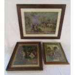 3 framed prints - The Sale of old Dobbin - A Whiff on the Sly - Appeal of the Vagrants