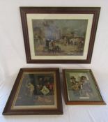 3 framed prints - The Sale of old Dobbin - A Whiff on the Sly - Appeal of the Vagrants