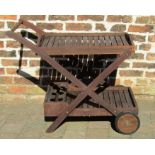 Wooden garden hostess trolley