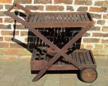 Wooden garden hostess trolley