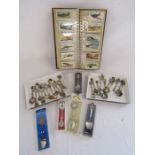 Collection of cigarette cards and collectors spoons