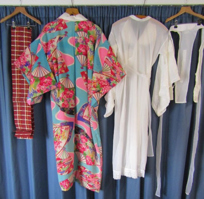 Kimono, Hiyoku, Obi and Zoris/kimono sandals etc - Image 4 of 5