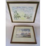 B Middleton MBE signed watercolour and Leslie R Treacher print