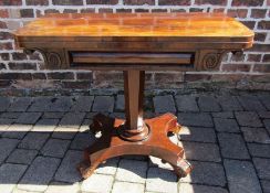 Victorian mahogany swivel top card table