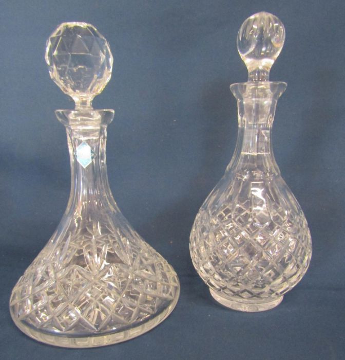 Edinburgh Crystal Ships decanter and one other