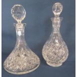 Edinburgh Crystal Ships decanter and one other