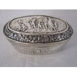 John George Piddington 1903 silver lidded pot with cupids - total weight 6.58ozt - approx. 13cm x