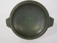 Carl Sorensen Art Deco bronze footed bowl approx. 26cm diameter
