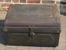 Early 20th century tin trunk
