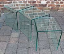 Glass nest of 3 tables