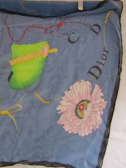 Christian Dior silk chiffon scarf - Image 3 of 5
