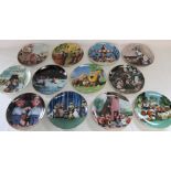 Set of 12 Danbury Mint collector's plates - The Golden Age of Children's Television with boxes &