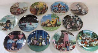 Set of 12 Danbury Mint collector's plates - The Golden Age of Children's Television with boxes &