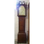 19th Century 8 day longcase clock by B Musson of Louth in an oak & mixed wood case Ht 207cm W 48cm D