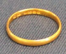 22ct gold wedding band 1.8g size J