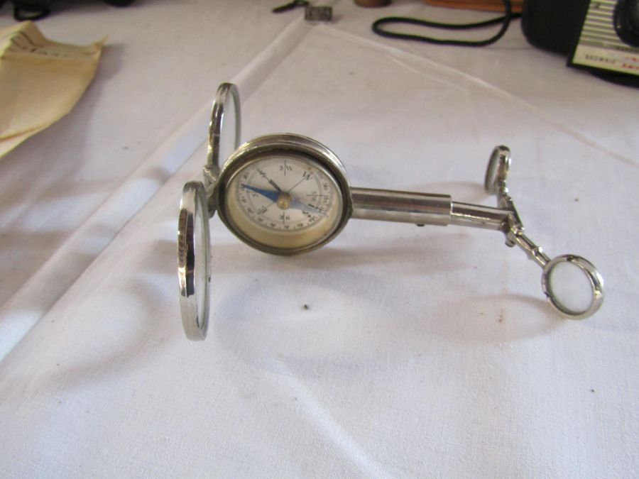 Mixed collection of items including cranberry glass jug, Kodak Brownie camera, vintage tin toy, - Image 4 of 9