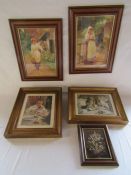 Collection of prints including 2 maids and 2 pears soaps adverts and a natural flowers and grasses