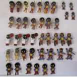 37 1970's Robertson's Golly pin badges - Gollie's with yellow waistcoats mostly Gomm but one