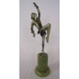 Josef Lorenzl cold painted bronze of lady dancing approx. 18cm tall