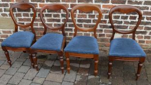 Four near matching Victorian balloon back dining chairs