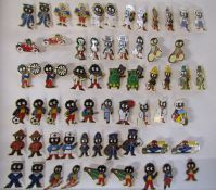59 Robertson's Golly pin badges and one pendant circa 1980's
