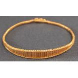 9ct gold graduated bracelet 7.2g