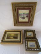 4 framed boat & ship pictures - 2 oils one by Escoda 'Marinas Escoda' and 2 prints