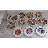 Set of 8 Royal Albert "A Bouquet for the Queen Mother" collectors plates with boxes & 7