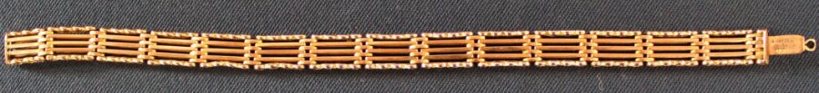 9ct gold fancy gate bracelet 15.9g - Image 2 of 2