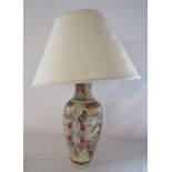 Chinese vase adapted table lamp depicting Samurai