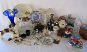 Large collection of items including hydro globes, furby, Tala icing sets, watch, candle holder,