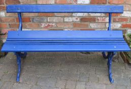 Branch effect cast iron & wood garden bench L 150cm